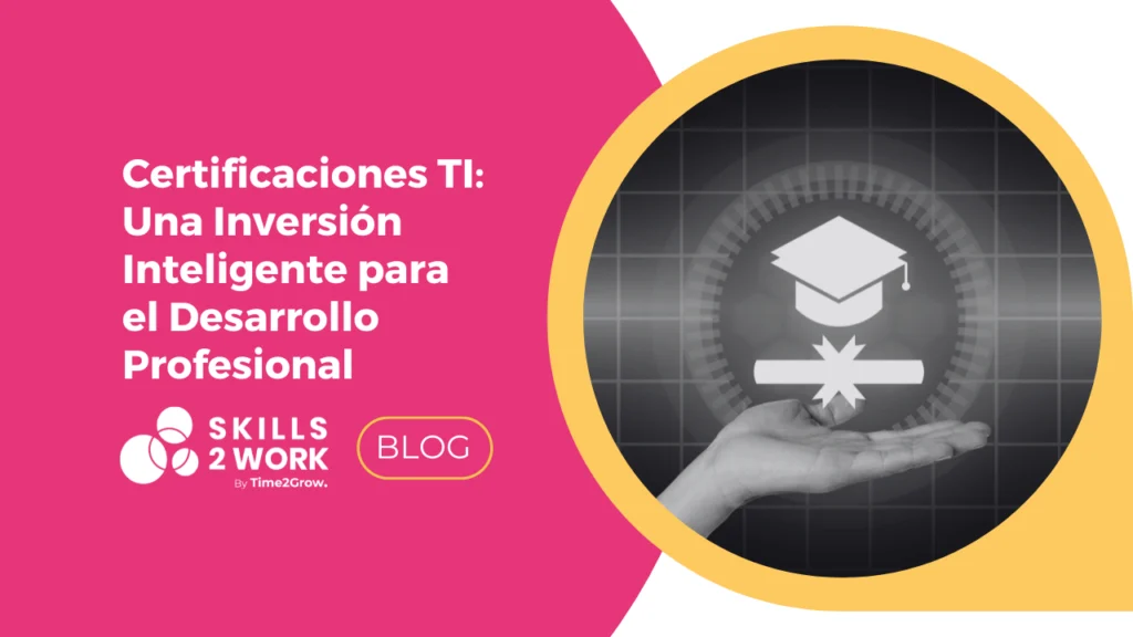 Imagen que representa certificaciones TI como clave para el desarrollo profesional y el crecimiento de equipos en la industria tecnológica.